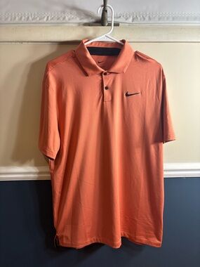 Nike Coral Short Sleeve Polo with Black Swoosh, Men’s Size Medium